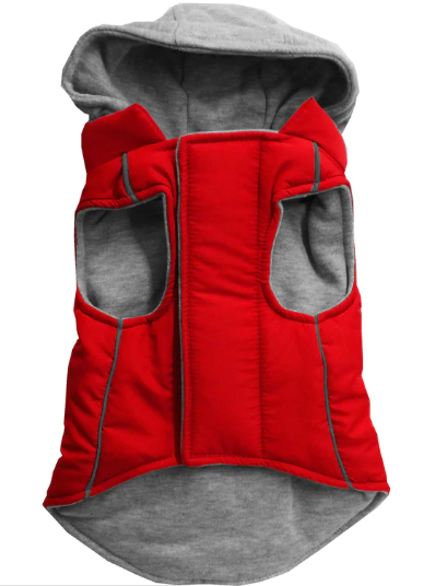 Hooded Warm Reversible Jacket for Dogs and Cats