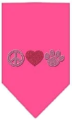 Peace Love Paw - Rhinestone Dog Bandana Drool Towel