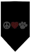 Peace Love Paw - Rhinestone Dog Bandana Drool Towel