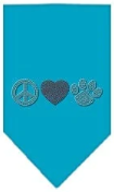 Peace Love Paw - Rhinestone Dog Bandana Drool Towel