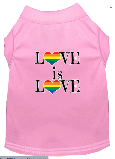 Love is Love - Soft Shirt for Dogs and Cats