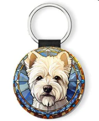 Unique Breed Specific Dog Image Key Fobs