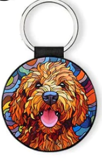 Unique Breed Specific Dog Image Key Fobs