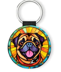 Unique Breed Specific Dog Image Key Fobs