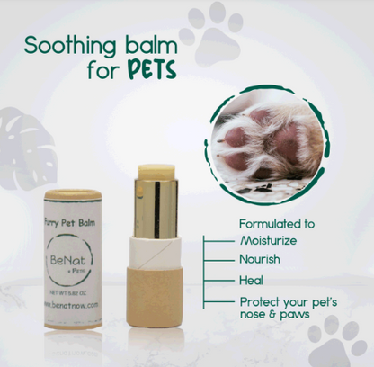 BeNat Pets - Furry Pet Nose and Paw Balm for Dogs