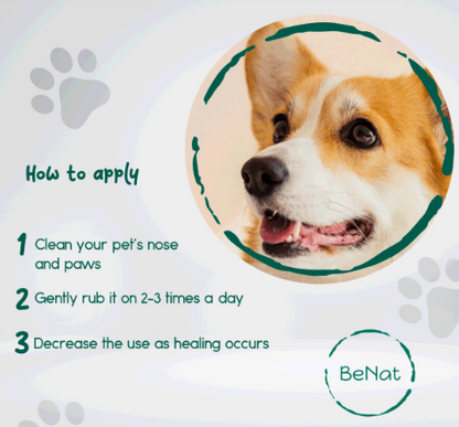 BeNat Pets - Furry Pet Nose and Paw Balm for Dogs