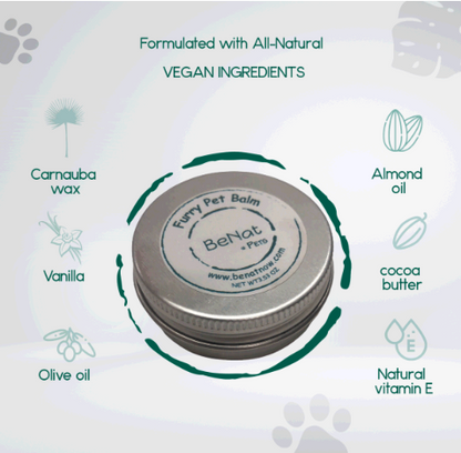 BeNat Pets - Furry Pet Nose and Paw Balm for Dogs