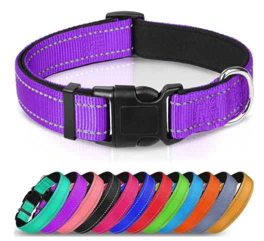 Soft Neoprene Padded Breathable Reflective Dog Collar