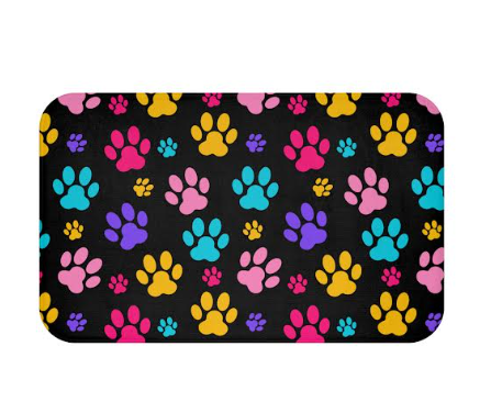 Precious Puppy Paw Print Bath Mat for Hoomans