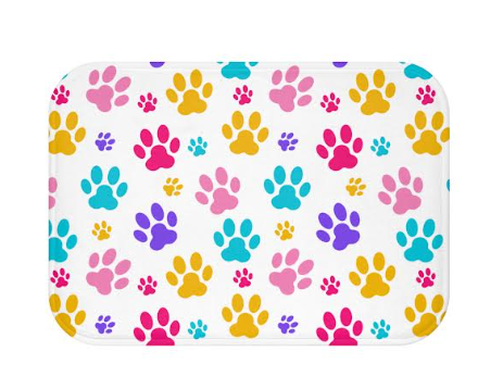 Precious Puppy Paw Print Bath Mat for Hoomans