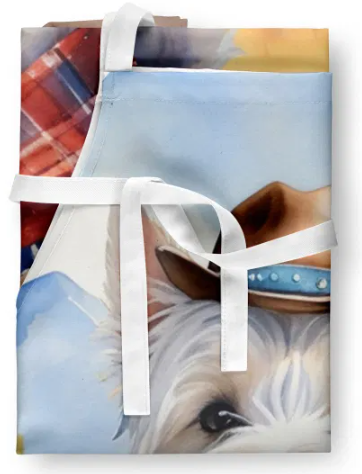 Westie - Welcome Cowboy Apron for Cooking, Baking and Crafts for Adult Women and Men - Unisex Large