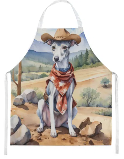 Whippet - Welcome Cowboy Apron for Cooking, Baking and Crafts for Adult Women and Men - Unisex Large