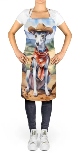 Whippet - Welcome Cowboy Apron for Cooking, Baking and Crafts for Adult Women and Men - Unisex Large