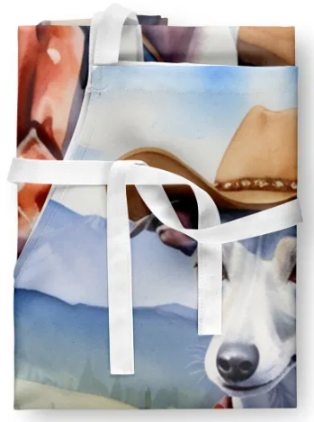 Whippet - Welcome Cowboy Apron for Cooking, Baking and Crafts for Adult Women and Men - Unisex Large