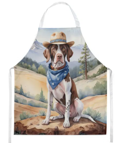 Pointer - Welcome Cowboy Apron for Cooking, Baking and Crafts for Adult Women and Men - Unisex Large