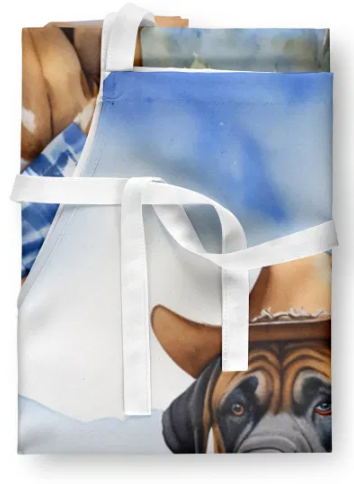 Poodle II - Welcome Cowboy Apron for Cooking, Baking and Crafts for Adult Women and Men - Unisex Large