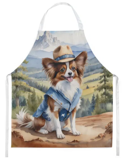 Papillon - Welcome Cowboy Apron for Cooking, Baking and Crafts for Adult Women and Men - Unisex Large