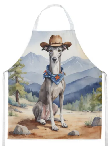 Greyhound - Welcome Cowboy Apron for Cooking, Baking and Crafts for Adult Women and Men - Unisex Large