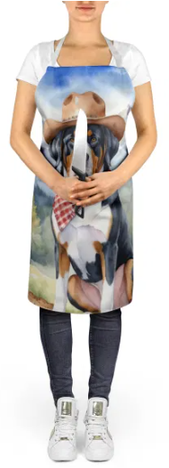 Greater Swiss Mountain Dog - Welcome Cowboy Apron for Cooking, Baking and Crafts for Adult Women and Men - Unisex Large