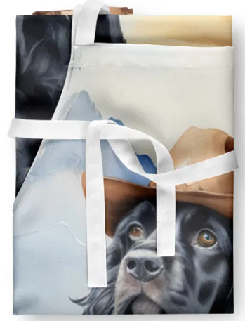 Cocker Spaniel III - Welcome Cowboy Apron for Cooking, Baking and Crafts for Adult Women and Men - Unisex Large