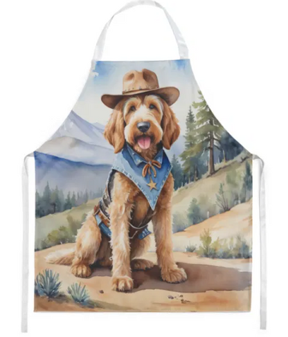 Otterhound - Welcome Cowboy Apron for Cooking, Baking and Crafts for Adult Women and Men - Unisex Large