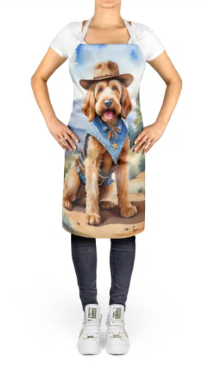 Otterhound - Welcome Cowboy Apron for Cooking, Baking and Crafts for Adult Women and Men - Unisex Large