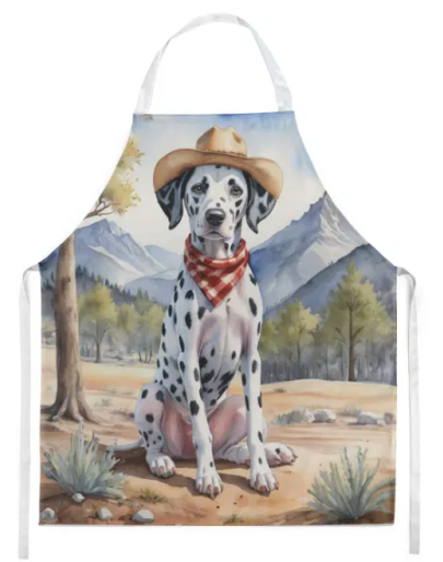 Dalmatian - Welcome Cowboy Apron for Cooking, Baking and Crafts for Adult Women and Men - Unisex Large