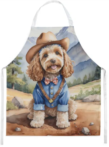 Cockapoo - Welcome Cowboy Apron for Cooking, Baking and Crafts for Adult Women and Men - Unisex Large