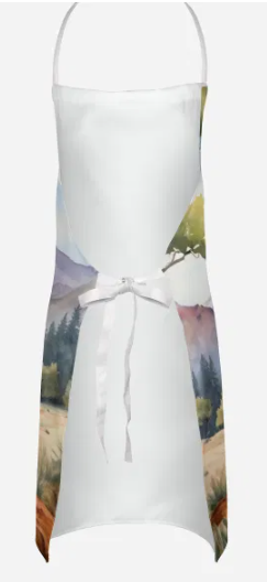 English Bulldog II - Welcome Cowboy Apron for Cooking, Baking and Crafts for Adult Women and Men - Unisex Large