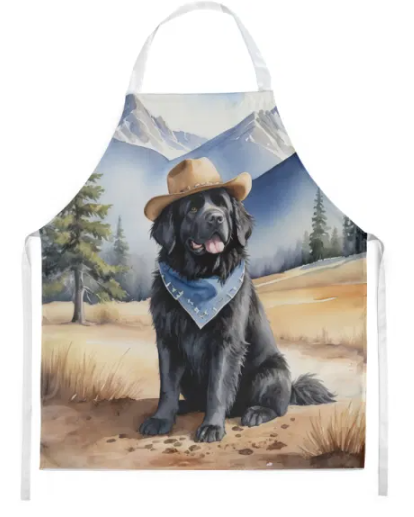 Newfoundland II - Welcome Cowboy Apron for Cooking, Baking and Crafts for Adult Women and Men - Unisex Large