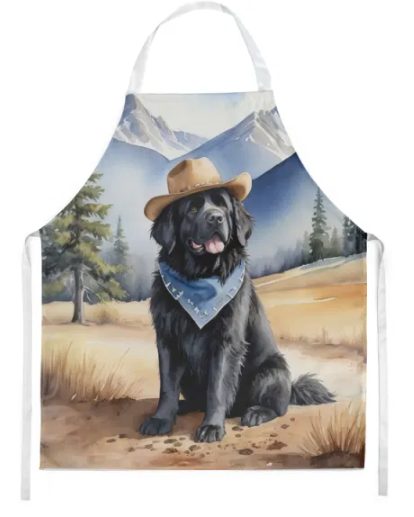 Newfoundland - Welcome Cowboy Apron for Cooking, Baking and Crafts for Adult Women and Men - Unisex Large