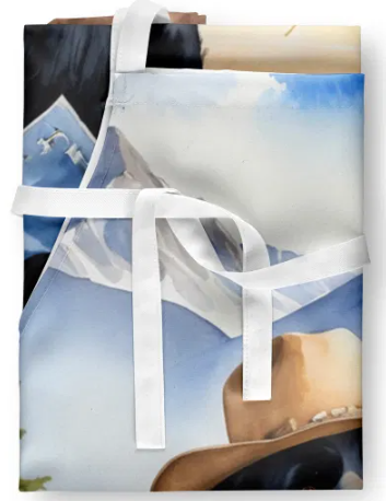 Newfoundland II - Welcome Cowboy Apron for Cooking, Baking and Crafts for Adult Women and Men - Unisex Large