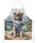 Keeshond - Welcome Cowboy Apron for Cooking, Baking and Crafts for Adult Women and Men - Unisex Large