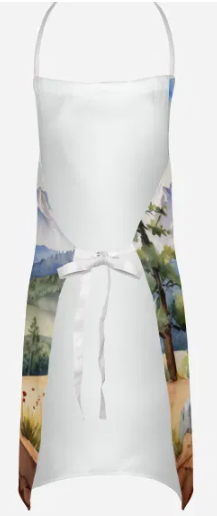 French Bulldog II - Welcome Cowboy Apron for Cooking, Baking and Crafts for Adult Women and Men - Unisex Large