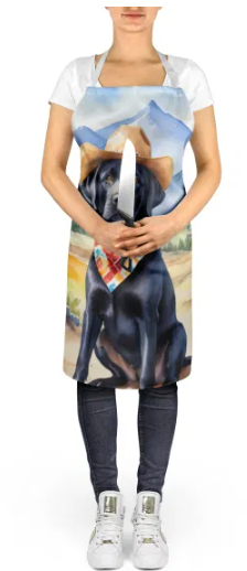 Labrador Retriever II - Welcome Cowboy Apron for Cooking, Baking and Crafts for Adult Women and Men - Unisex Large