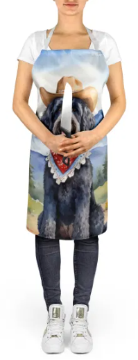 Portuguese Water Dog - Welcome Cowboy Apron for Cooking, Baking and Crafts for Adult Women and Men - Unisex Large