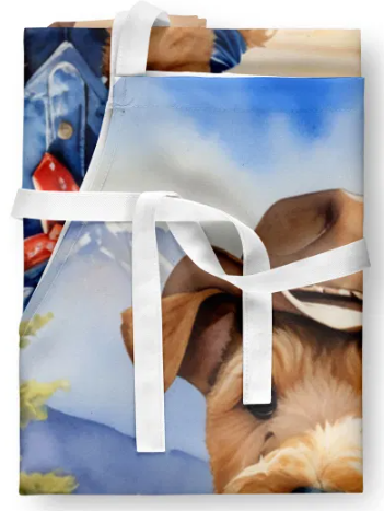 Lakeland Terrier - Welcome Cowboy Apron for Cooking, Baking and Crafts for Adult Women and Men - Unisex Large