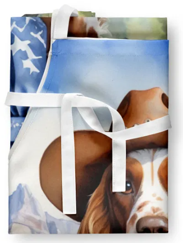 English Cocker Spaniel II - Welcome Cowboy Apron for Cooking, Baking and Crafts for Adult Women and Men - Unisex Large