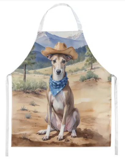 Greyhound II - Welcome Cowboy Apron for Cooking, Baking and Crafts for Adult Women and Men - Unisex Large