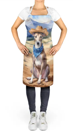 Greyhound II - Welcome Cowboy Apron for Cooking, Baking and Crafts for Adult Women and Men - Unisex Large