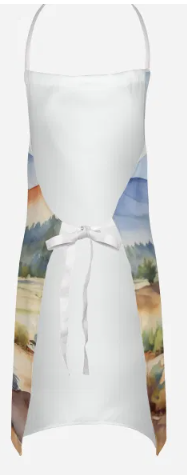 Border Collie - Welcome Cowboy Apron for Cooking, Baking and Crafts for Adult Women and Men - Unisex Large