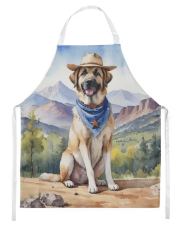 Anatolian Shepherd - Welcome Cowboy Apron for Cooking, Baking and Crafts for Adult Women and Men - Unisex Large