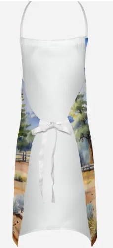 Cairn Terrier II - Welcome Cowboy Apron for Cooking, Baking and Crafts for Adult Women and Men - Unisex Large