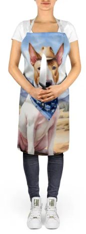 Bull Terrier - Welcome Cowboy Apron for Cooking, Baking and Crafts for Adult Women and Men - Unisex Large