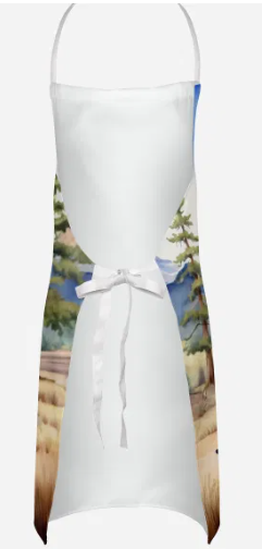 Black and Tan Coonhound - Welcome Cowboy Apron for Cooking, Baking and Crafts for Adult Women and Men - Unisex Large