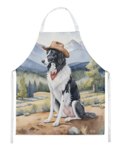 Borzoi - Welcome Cowboy Apron for Cooking, Baking and Crafts for Adult Women and Men - Unisex Large