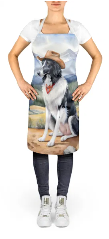Borzoi - Welcome Cowboy Apron for Cooking, Baking and Crafts for Adult Women and Men - Unisex Large