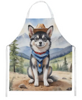 Alaskan Klee Kai - Welcome Cowboy Apron for Cooking, Baking and Crafts for Adult Women and Men - Unisex Large