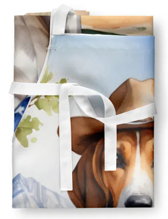 American Foxhound - Welcome Cowboy Apron for Cooking, Baking and Crafts for Adult Women and Men - Unisex Large