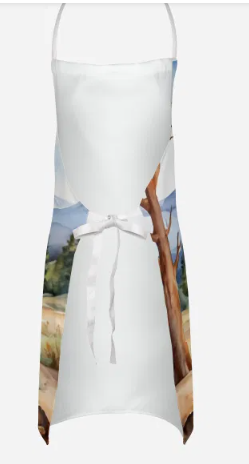 American Foxhound - Welcome Cowboy Apron for Cooking, Baking and Crafts for Adult Women and Men - Unisex Large